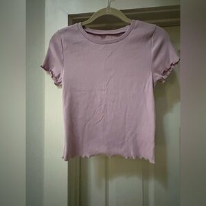 Aeropostale Soft Pink Ruffle Sleeve Tee